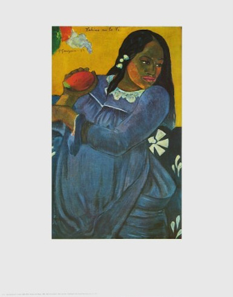 Gauguin Paul, Frau mit Mangofrucht, kunstdrucke-kunstbilder.at